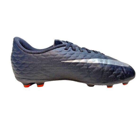 Nike Hypervenom Soccer Cleats Black Silver Size 3Y - Picture 7 of 9